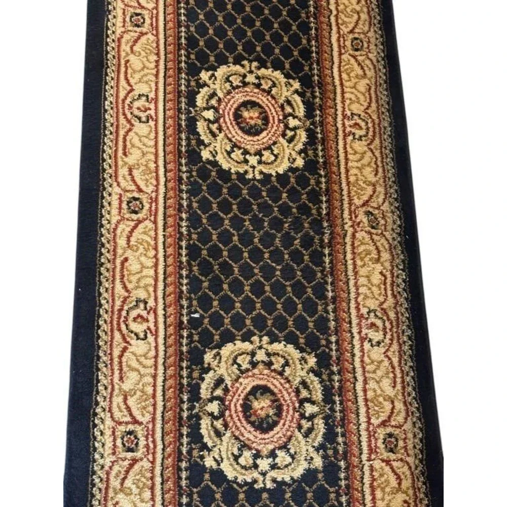 Charisma Aubosson Navy Rug Runner Limited Edition 22.5